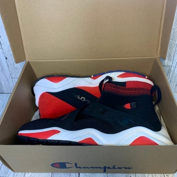 Champion Mens Black and red High Top soft shoes Size 9.5 - Picture 6 of 6